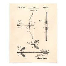 Archery Bow 1929 Patent Art Old Peper