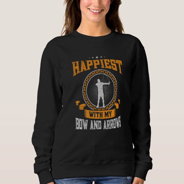 Archery Bow Arrow Archer Premium Sweatshirt (Front)