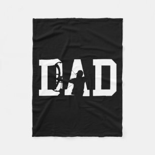 Archery Bow Hunting Dad Fathers Day 1 Fleece Blanket