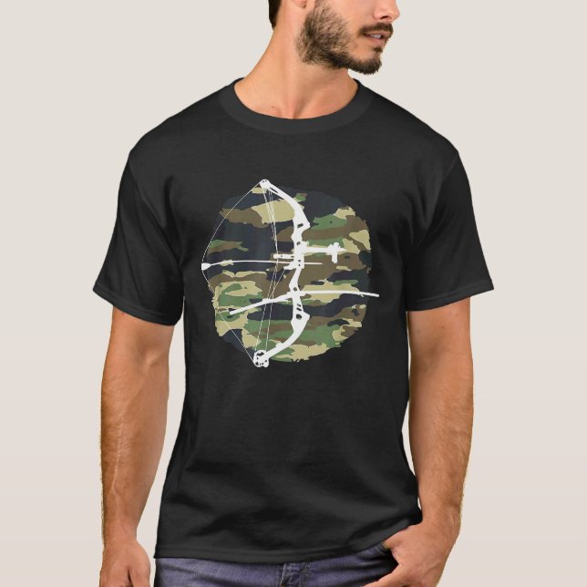 Archery Bowhunting Archer Bowfishing Camouflage T-Shirt (Front)