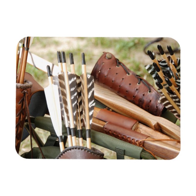 Archery Bows, Arrows and Quivers Magnet (Horizontal)