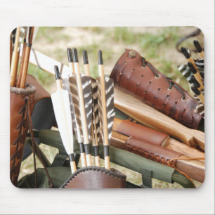 Archery Bows, Arrows and Quivers Mouse Pad