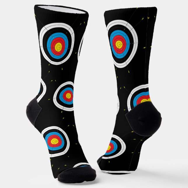 Archery Butts Targets and Arrows Socks (Angled)
