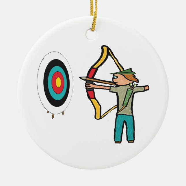 Archery Ceramic Ornament (Front)