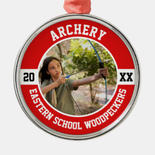 Archery Christmas Metal Ornament