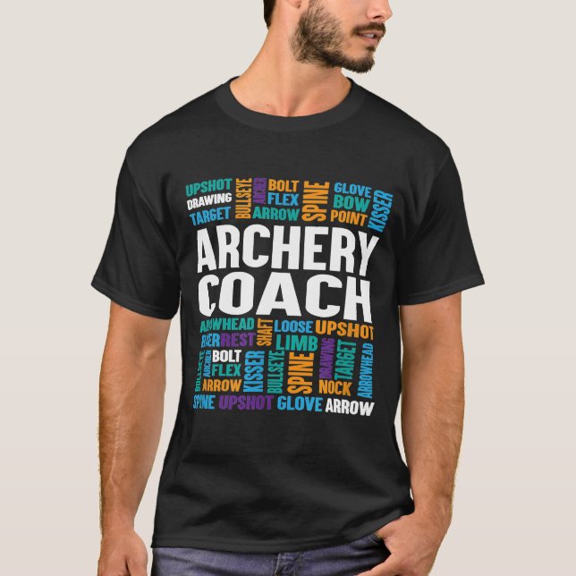 Archery Coach Point Player Team Instructor T-Shirt (Front)