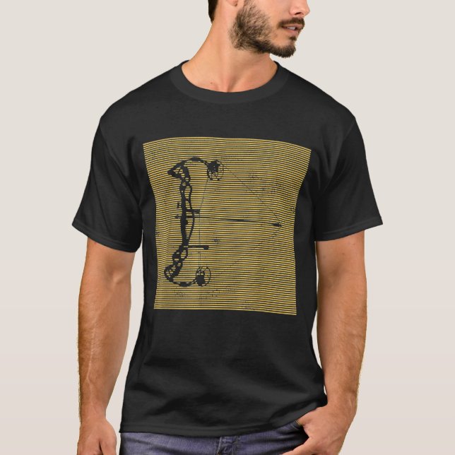 Archery Compound Bow Art T-Shirt (Front)