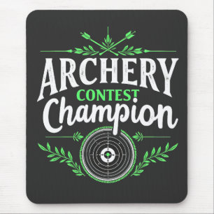 Archery Contest Champion Competition Bow And Arrow Mouse Pad
