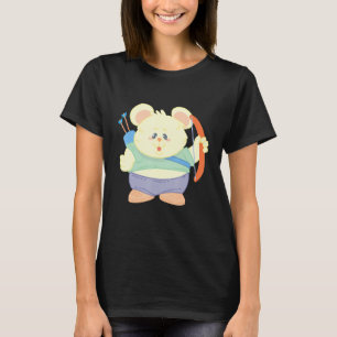 Archery Cute Hamster Rat Player - Kids T-Shirt