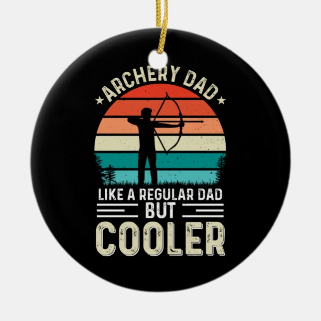 Archery Dad Ceramic Ornament (Front)