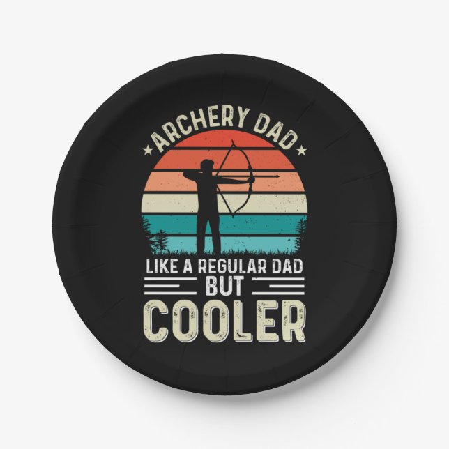Archery Dad Paper Plate (Front)