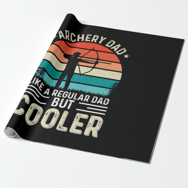 Archery Dad Wrapping Paper (Unrolled)