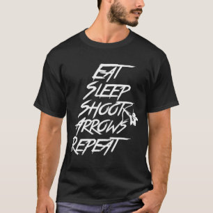Archery Eat Sleep Shoot Arrows Repeat Graphic T-Shirt