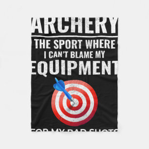 Archery Equipment Targets Archer Bow Arrows Bullse Fleece Blanket