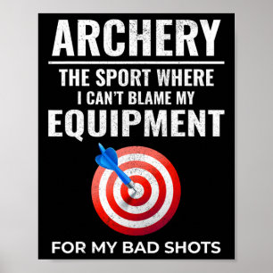 Archery Equipment Targets Archer Bow Arrows Bullse Poster