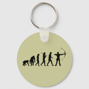 Archery Evolution of an Archery Bow and Arrow Key Ring