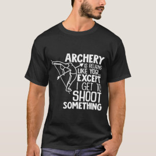 Archery Funny Yoga Pose Bow Arrow Men Women T-Shirt