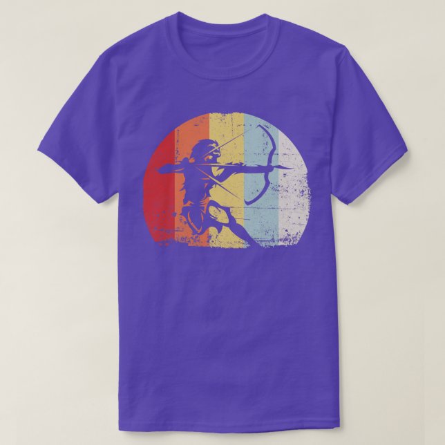 Archery Gift Archer Retro Sun Bow Hunting T-Shirt (Design Front)