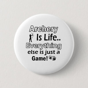 Archery gift items 6 cm round badge
