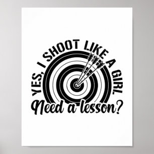 Archery Girl Archers Sport Gift Idea Poster
