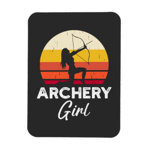 Archery Girl Bow and Arrow Magnet