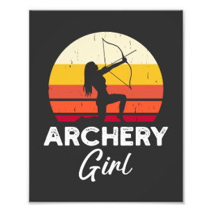 Archery Girl Bow and Arrow Photo Print