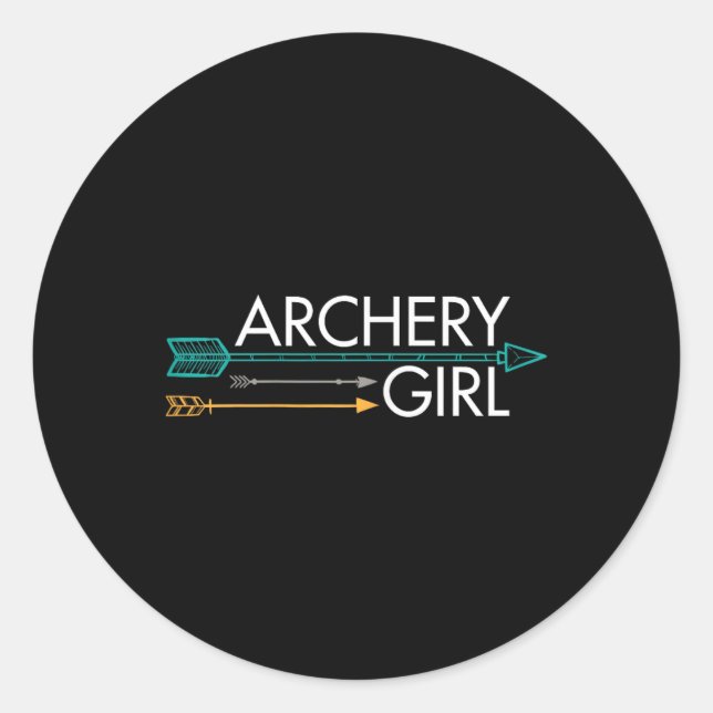 Archery Girl  Classic Round Sticker (Front)