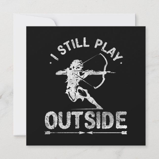 Archery Hunter Bow Hunting Distressed Thank You Card (Front)