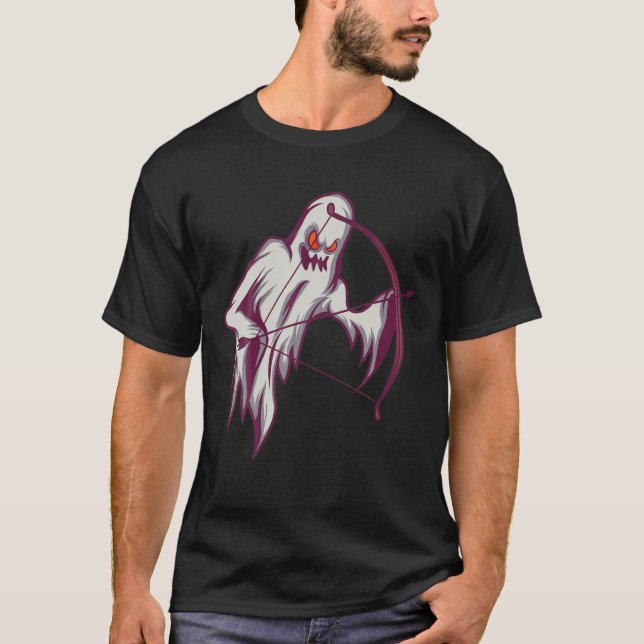 Archery Hunting Ghost Bow Hunter T-Shirt (Front)