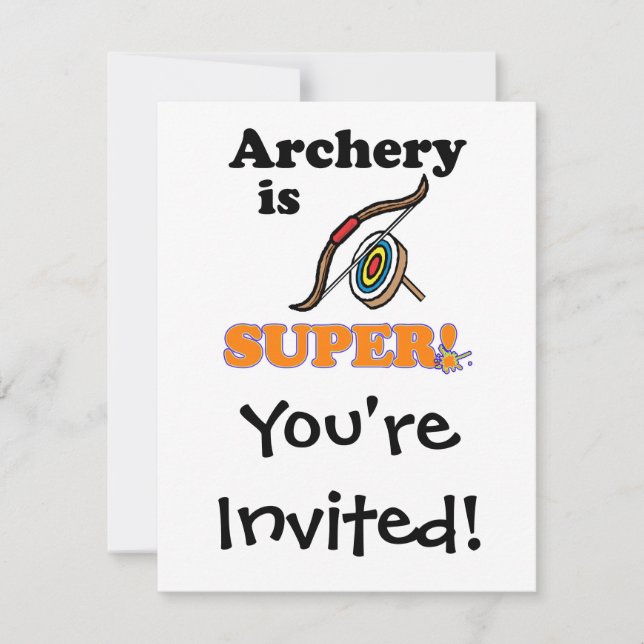 archery is super invitation (Front)