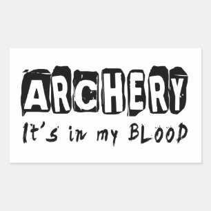 Archery It's in my blood Rectangular Sticker