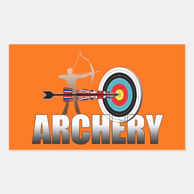 Archery London Target Archers artwork Rectangular Sticker (Front)