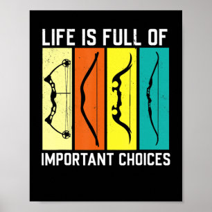 Archery Men Bow Hunter Gift  Archers Costume Gift Poster