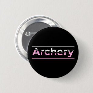 Archery Minimalist Modern Art - Pink Arch 6 Cm Round Badge