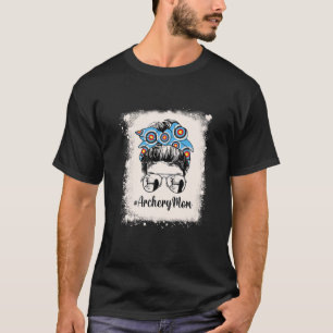 Archery Mom Messy Bun Hair Bandana Women Mother’S T-Shirt