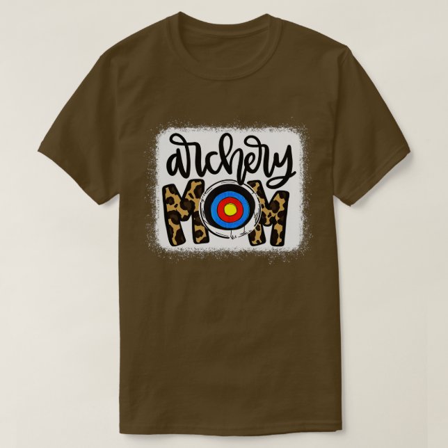 Archery Mum Leopard Shirt Archery Mama  (Design Front)