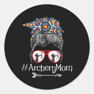 Archery Mum - Mothers Day Bowhunter Archer Bowman Classic Round Sticker