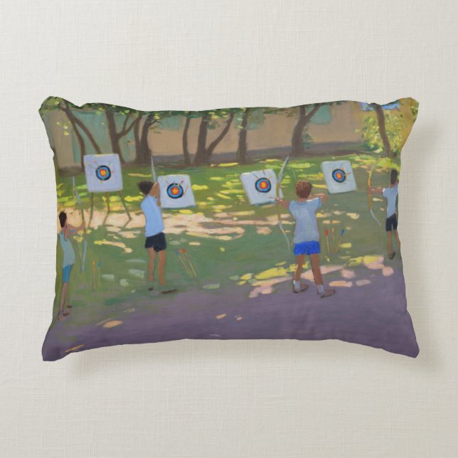 Archery practise France Decorative Cushion (Front)