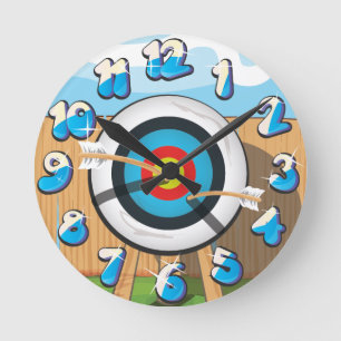 Archery Round Clock