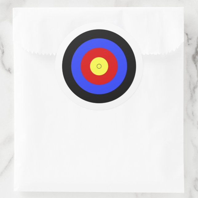 Archery Shooting Target with Bullseye Classic Round Sticker (Bag)