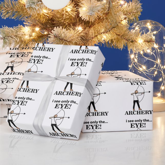 Archery Sport Bow Arrow Archery Wrapping Paper (Holidays)