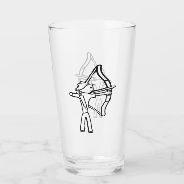 Archery Stickman Glass (Front)
