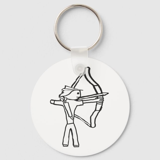 Archery Stickman Key Ring (Front)