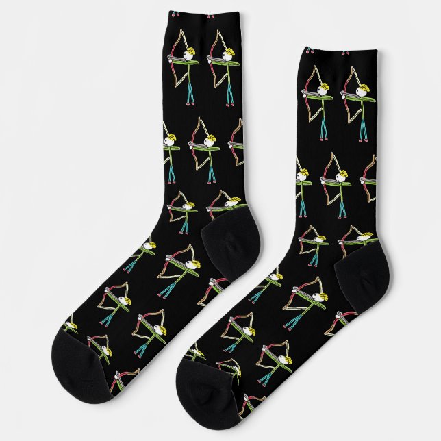 Archery Stickman Socks (Left)