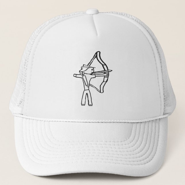 Archery Stickman Trucker Hat (Front)