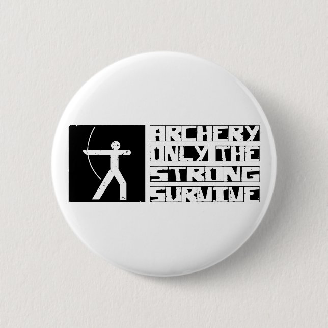 Archery Survive 6 Cm Round Badge (Front)