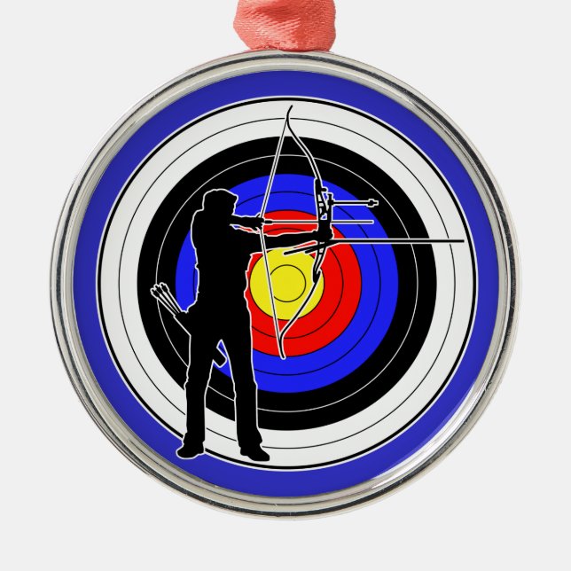 Archery & target 01 metal ornament (Front)