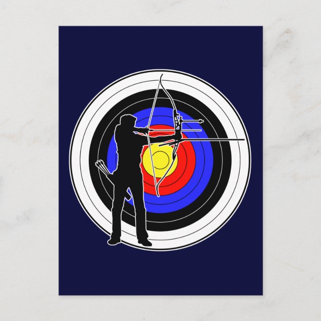 Archery & target 01 postcard (Front)