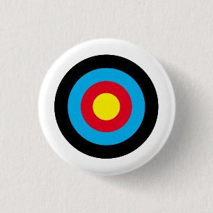 Archery Target 3 Cm Round Badge