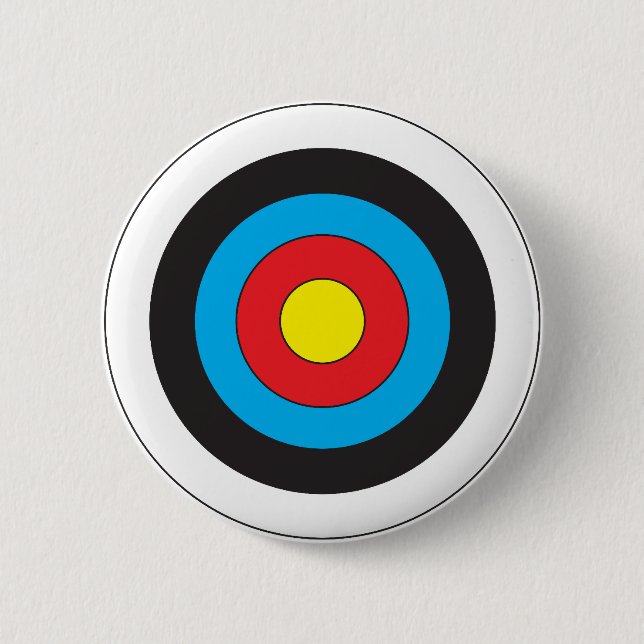 Archery Target 6 Cm Round Badge (Front)